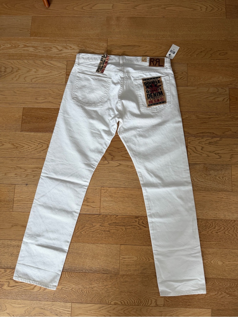 RRL Ralph Lauren Double RL White Slim Jeans Denim 100% Cotton Hamptons Summer